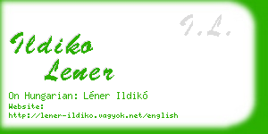 ildiko lener business card