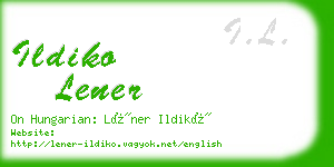 ildiko lener business card